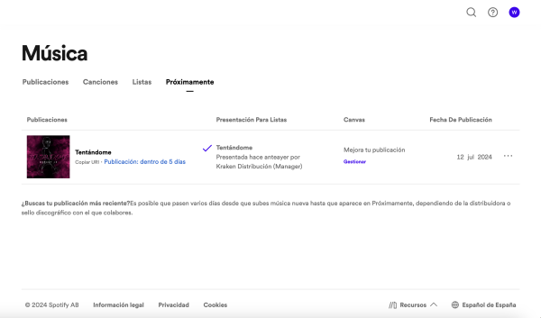Cómo hacer el pitch en Spotify for Artist